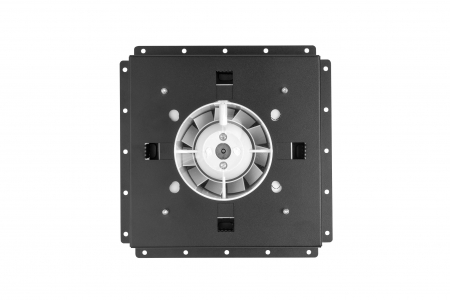 Решетка скрытого монтажа FoZa ПОД ПЛИТКУ 207х207 с вентилятором 100СК, обратный клапан, черная, 100мм